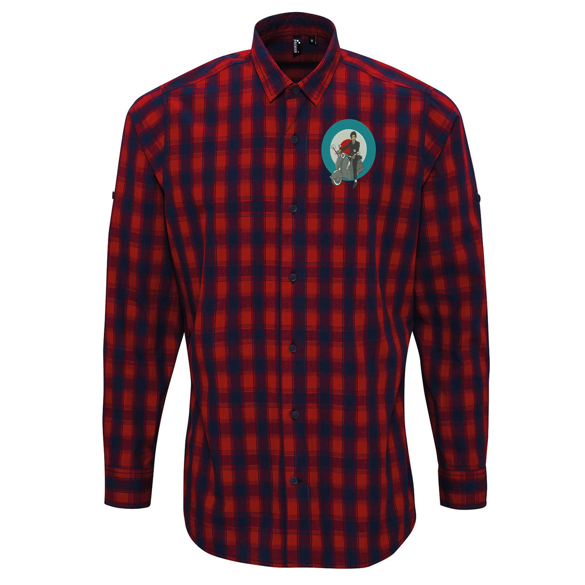 Retro MOD Scooter Long Sleeve Mulligan Check Shirt