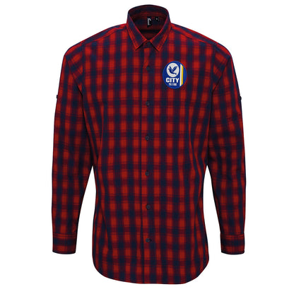 Cardiff City Til I Die Check Long Sleeve Shirt