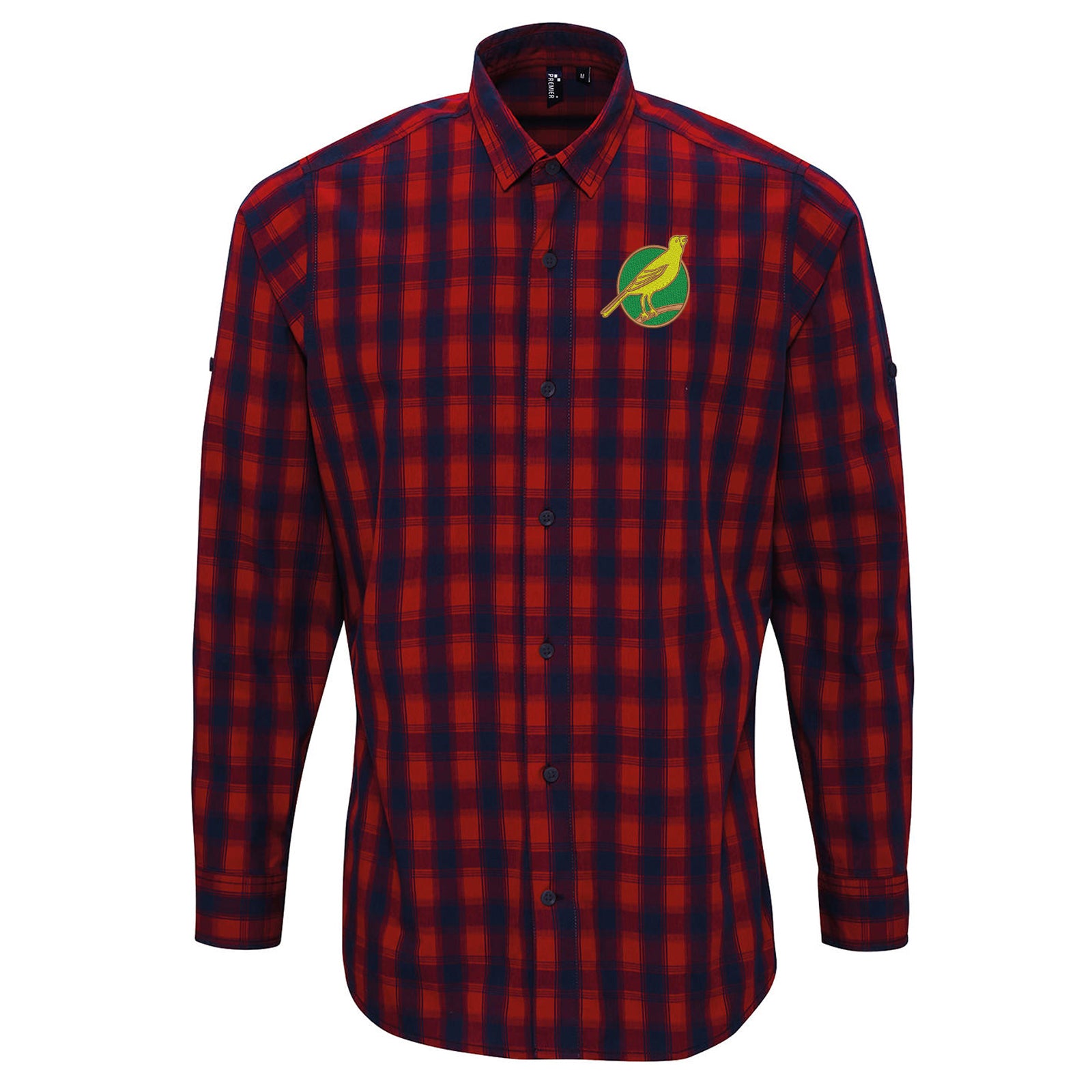 Norwich City FC Football Check Long Sleeve Shirt