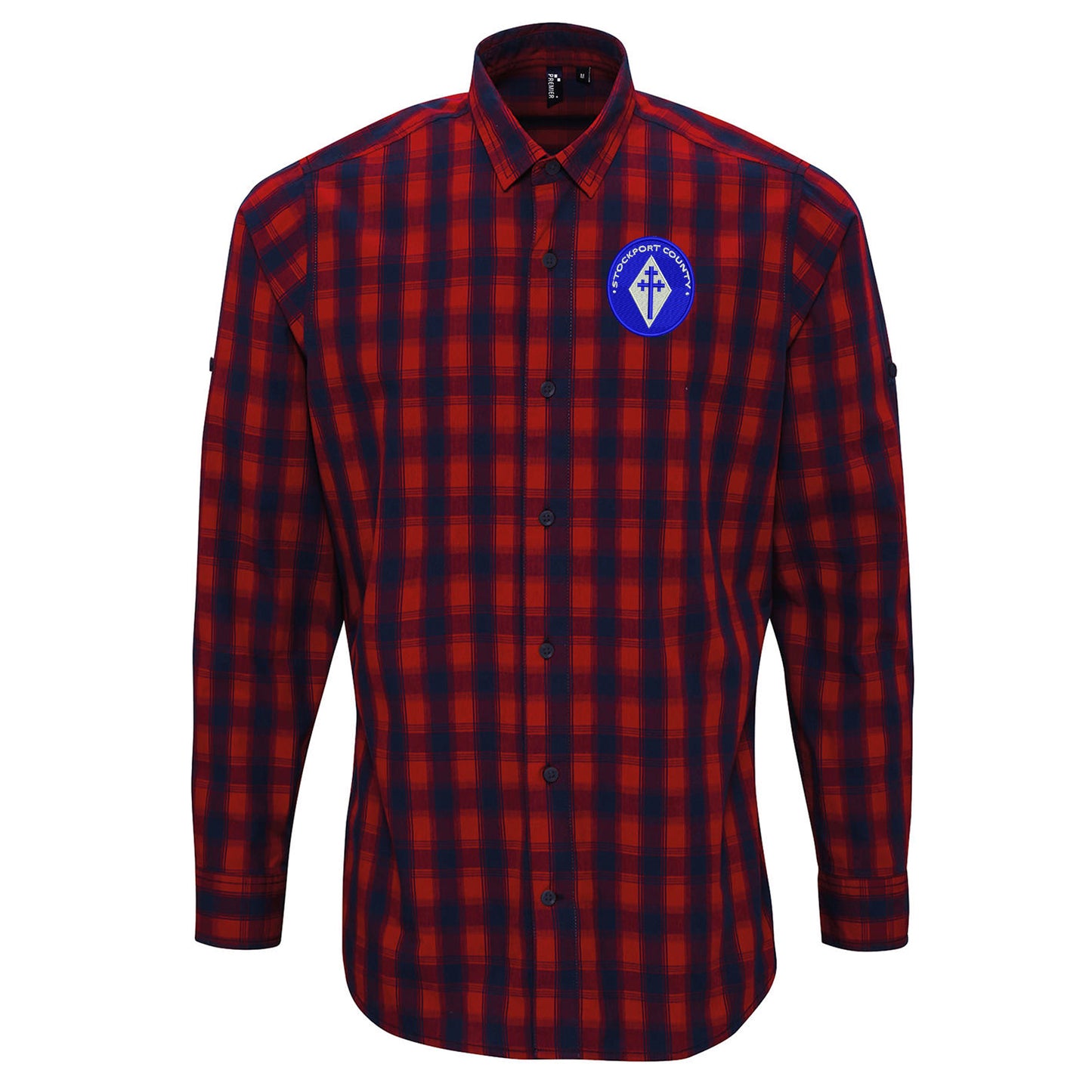 Retro Stockport 1978 Embroidered Long Sleeve Mulligan Check Shirt