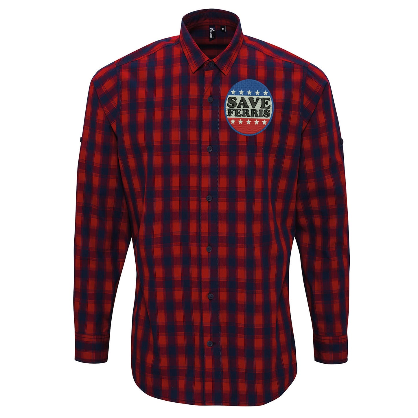 Save Ferris Punk Rock Check Long Sleeve Shirt