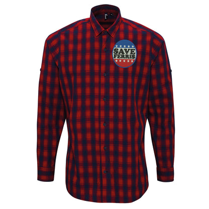 Save Ferris Punk Rock Check Long Sleeve Shirt