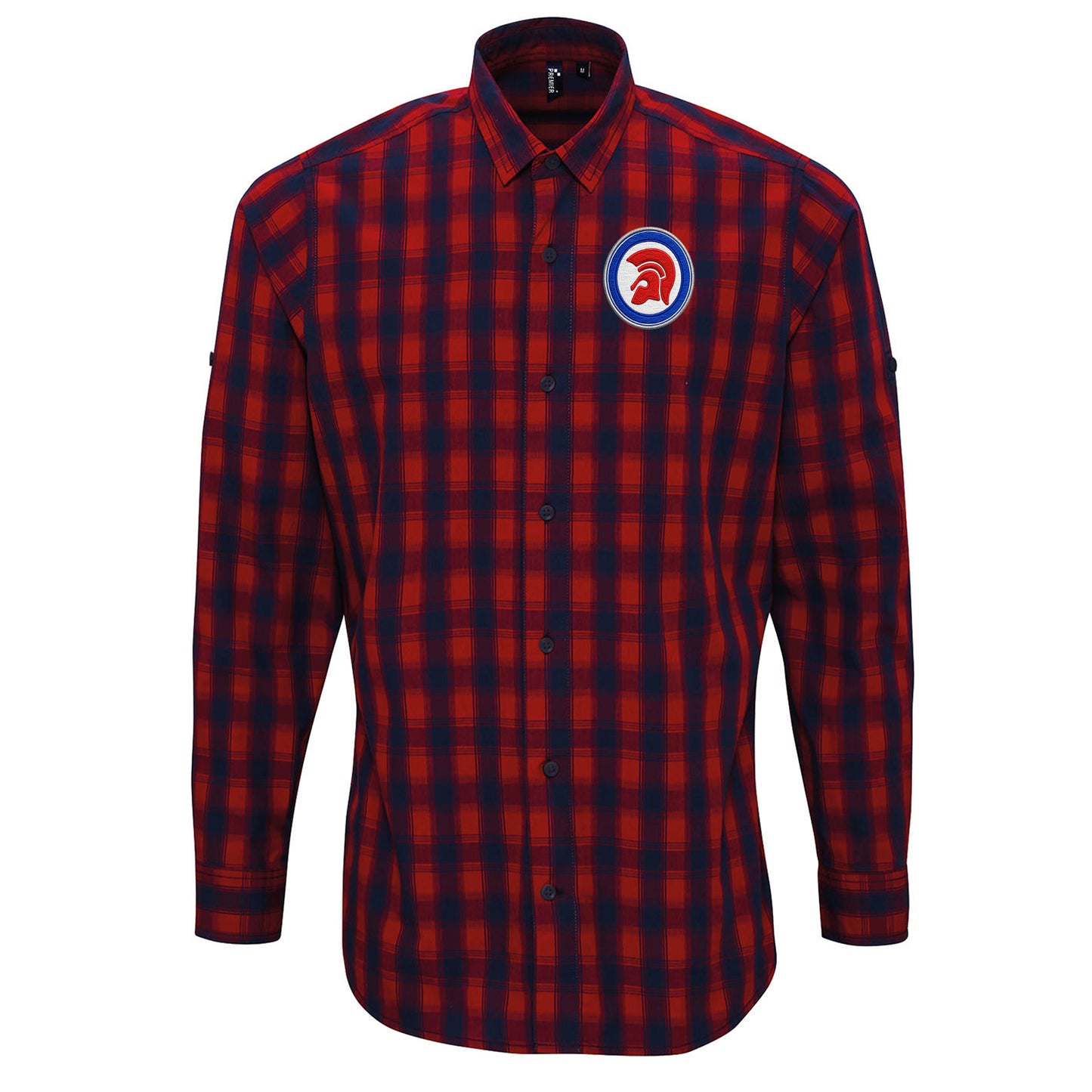 Trojan Helmet Roundel Check Long Sleeve Shirt Trojan Helmet Roundel Check Long Sleeve Shirt 
