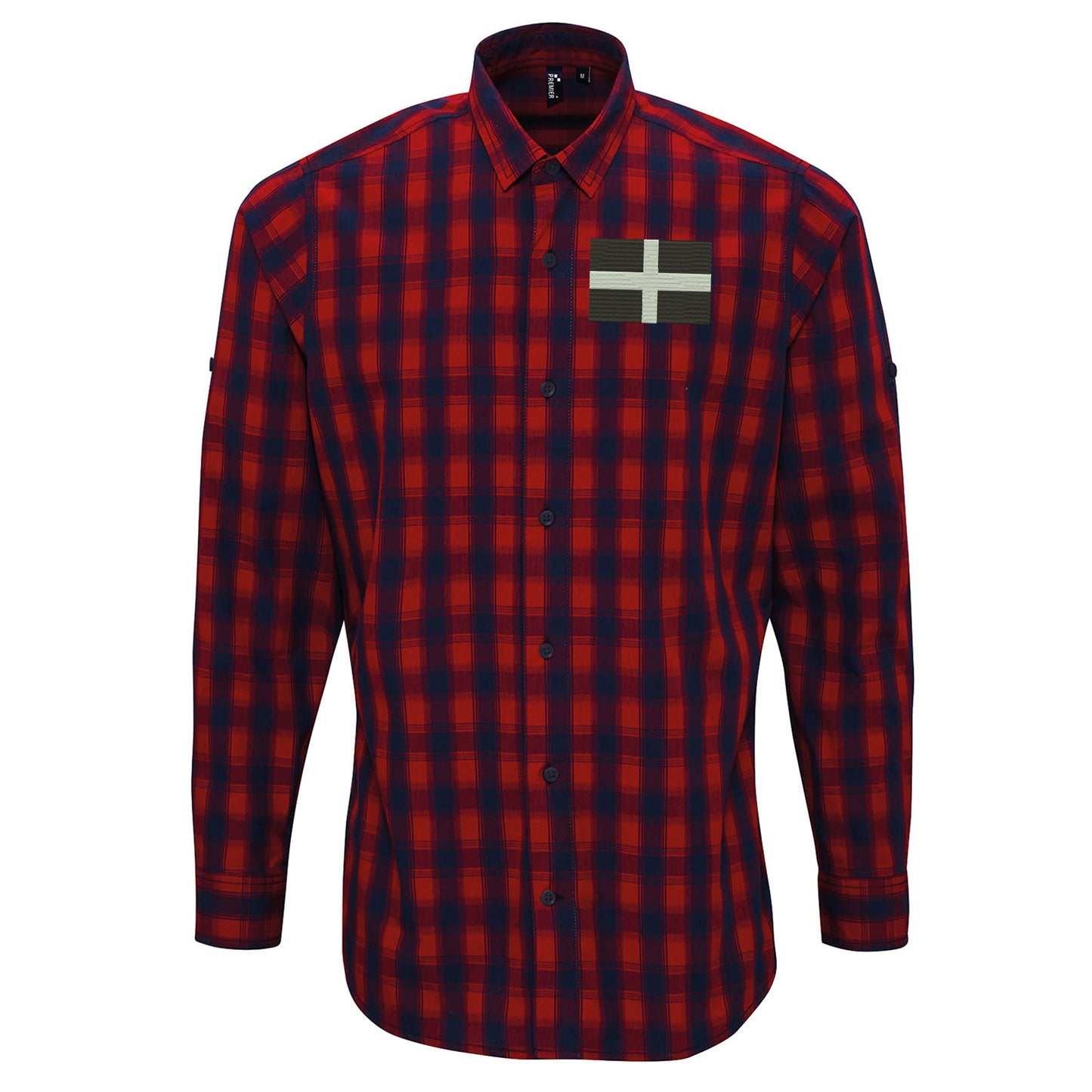 Saint Piran’s Flag Cornwall Check Long Sleeve Shirt