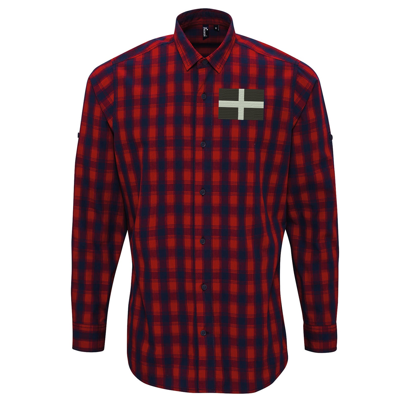 Saint Piran’s Flag Cornwall Check Long Sleeve Shirt