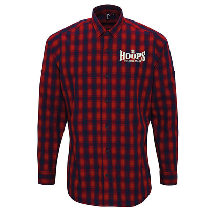 Hoops Its a Way of Life Embroidered Long Sleeve Mulligan Check Shirt