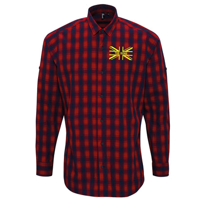 The Dons Union Jack Embroidered Long Sleeve Mulligan Check Shirt