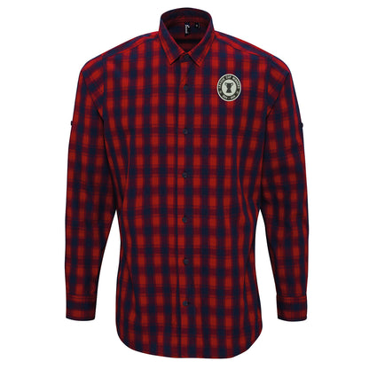 Newcastle League Cup Embroidered Long Sleeve Check Shirt