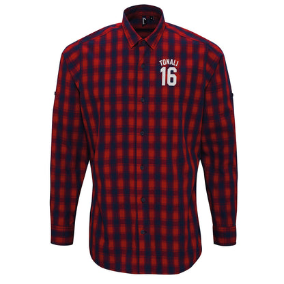 Sandro Tonali Tottenham Football Check Long Sleeve Shirt