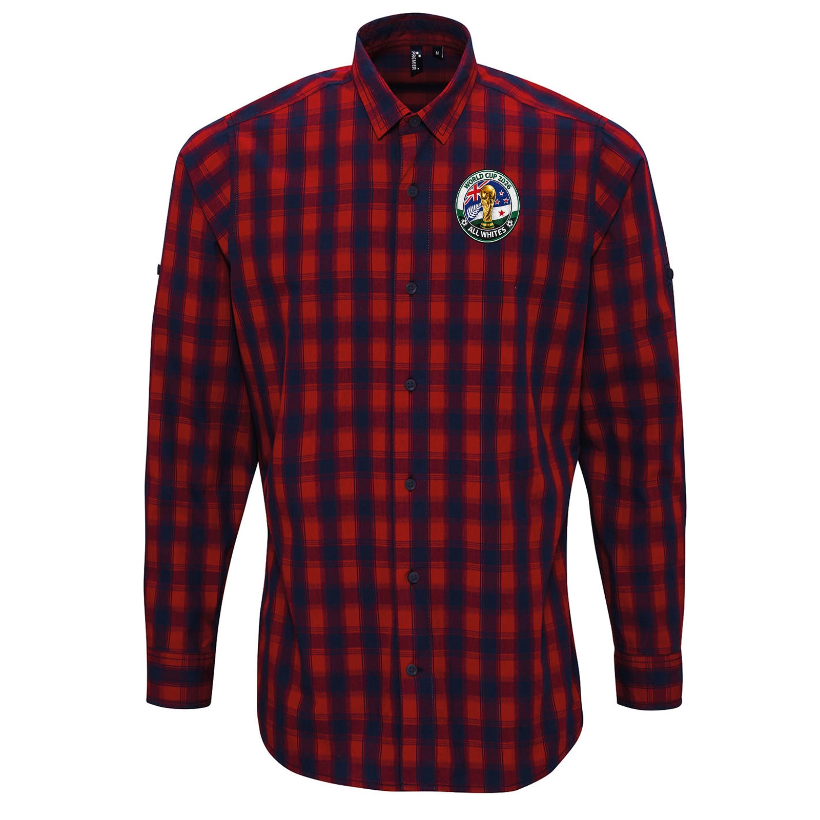 New Zealand World Cup 2026 Check Long Sleeve Shirt