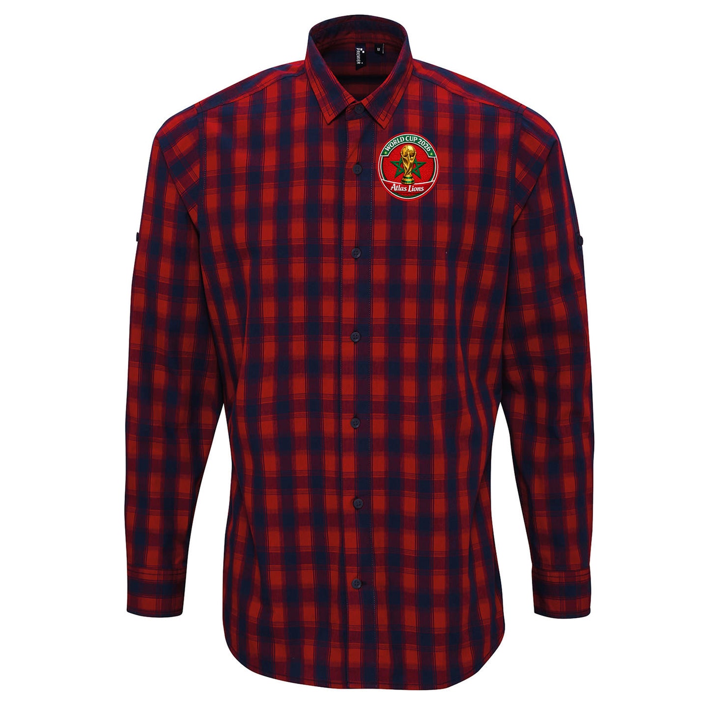 Morocco World Cup 2026 Check Long Sleeve Shirt