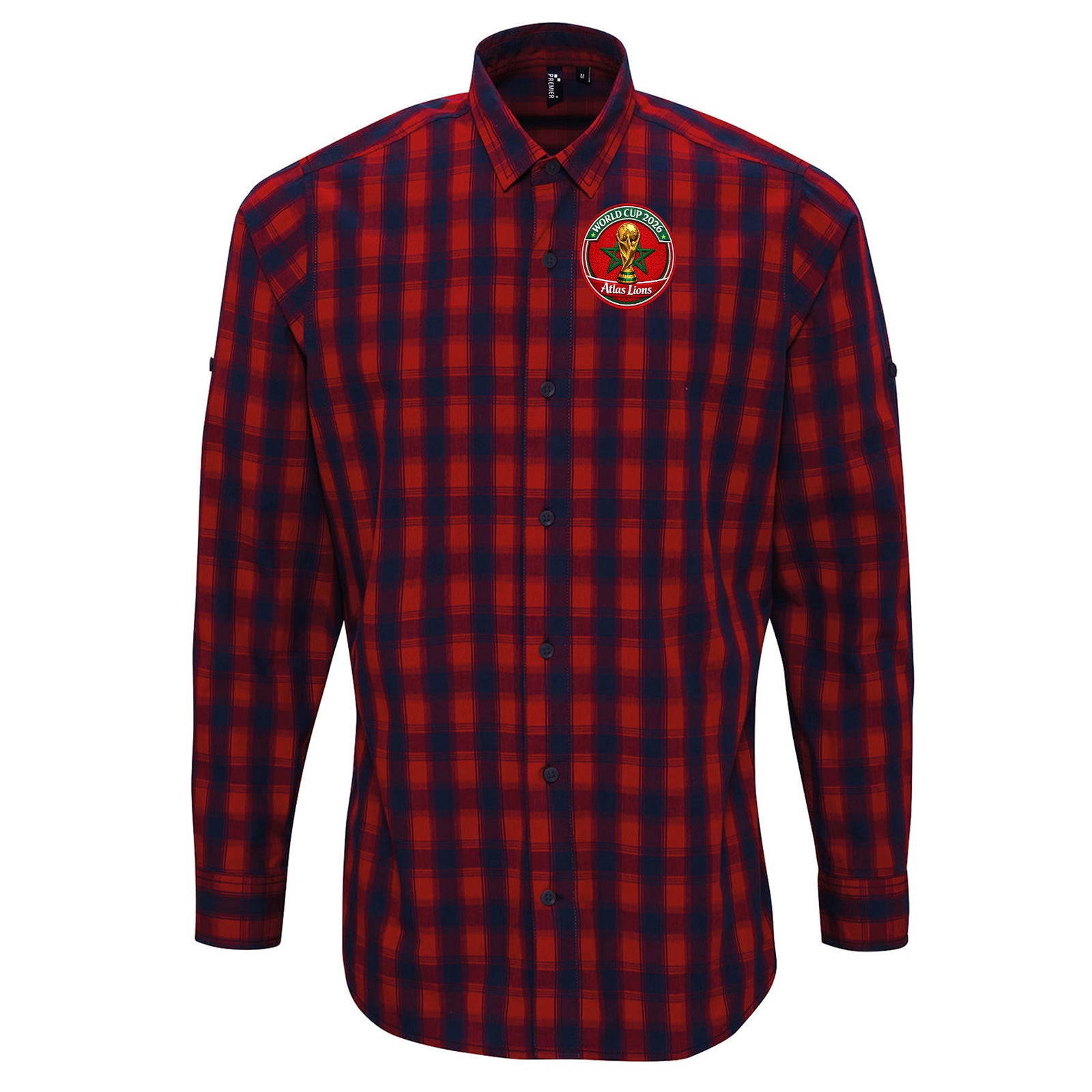 Morocco World Cup 2026 Check Long Sleeve Shirt
