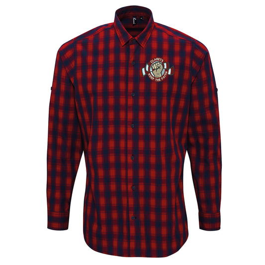 Burnley Check Shirt Mens