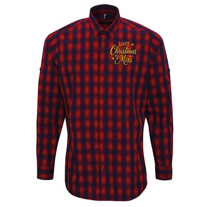 Last Christmas As Miss Check Long Sleeve Shirt