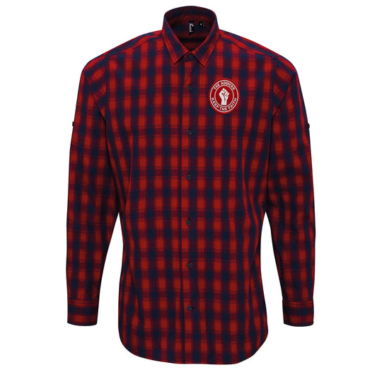 Charlton Athletic The Addicks Football Fans Check Long Sleeve Shirt