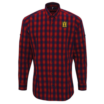 Cambridge Abbey United 1947 Embroidered Long Sleeve Check Shirt