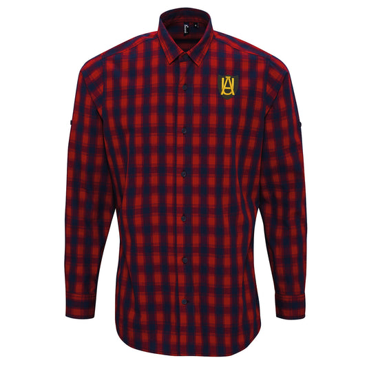 Cambridge Abbey United 1947 Embroidered Long Sleeve Check Shirt