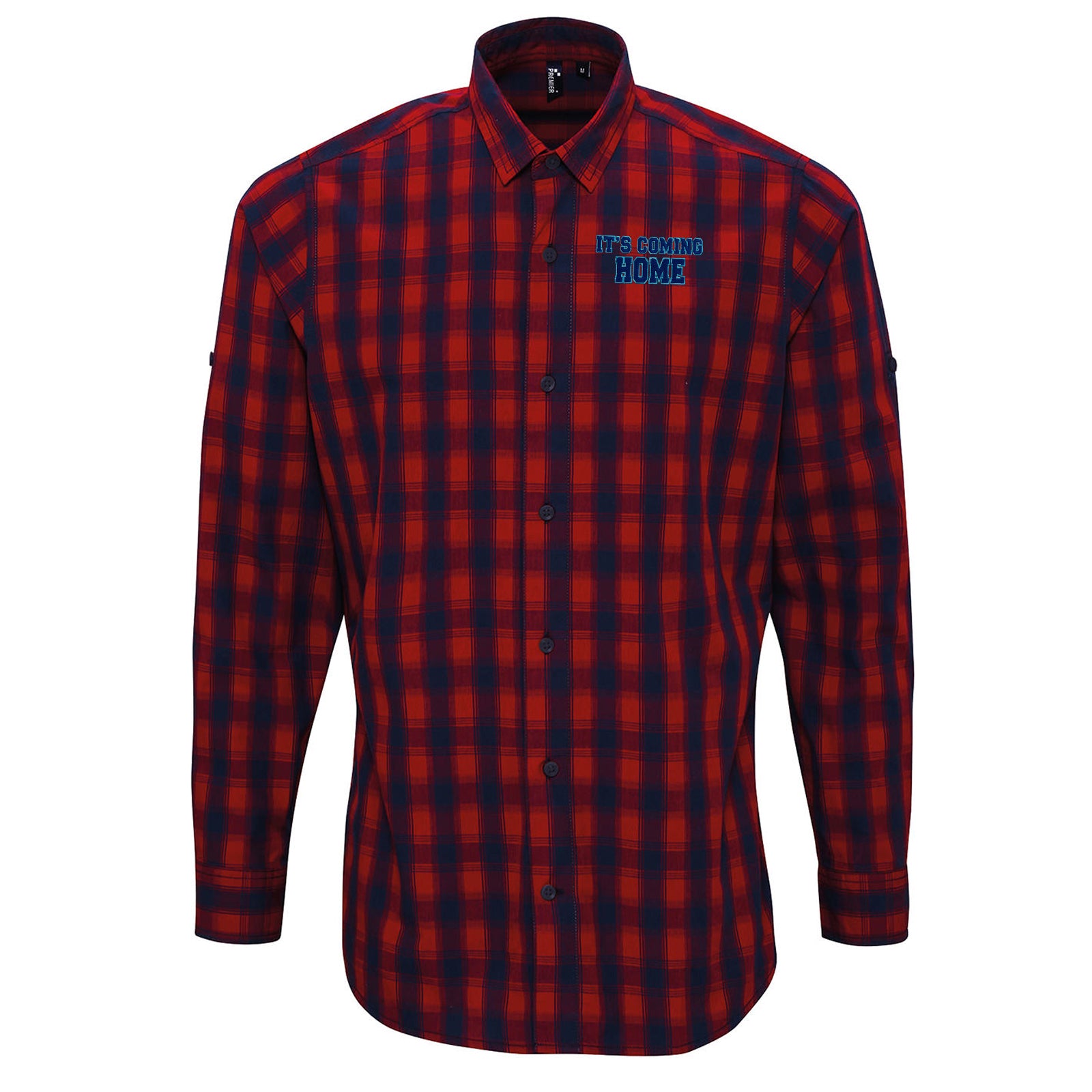 It's Coming Home England Football Check Long Sleeve Shirt 