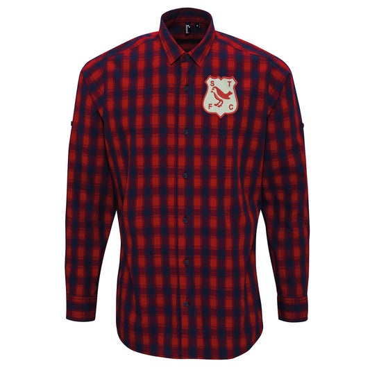 Retro Swindon 1961 Embroidered Long Sleeve Mulligan Check Shirt