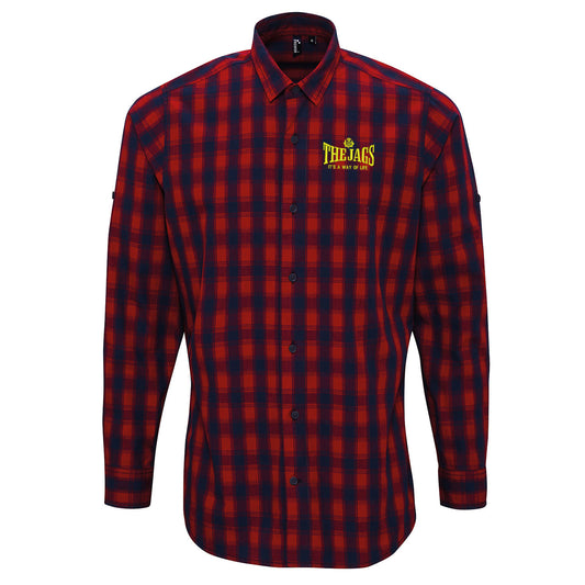 The Jags It's Way of Life Embroidered Long Sleeve Mulligan Check Shirt