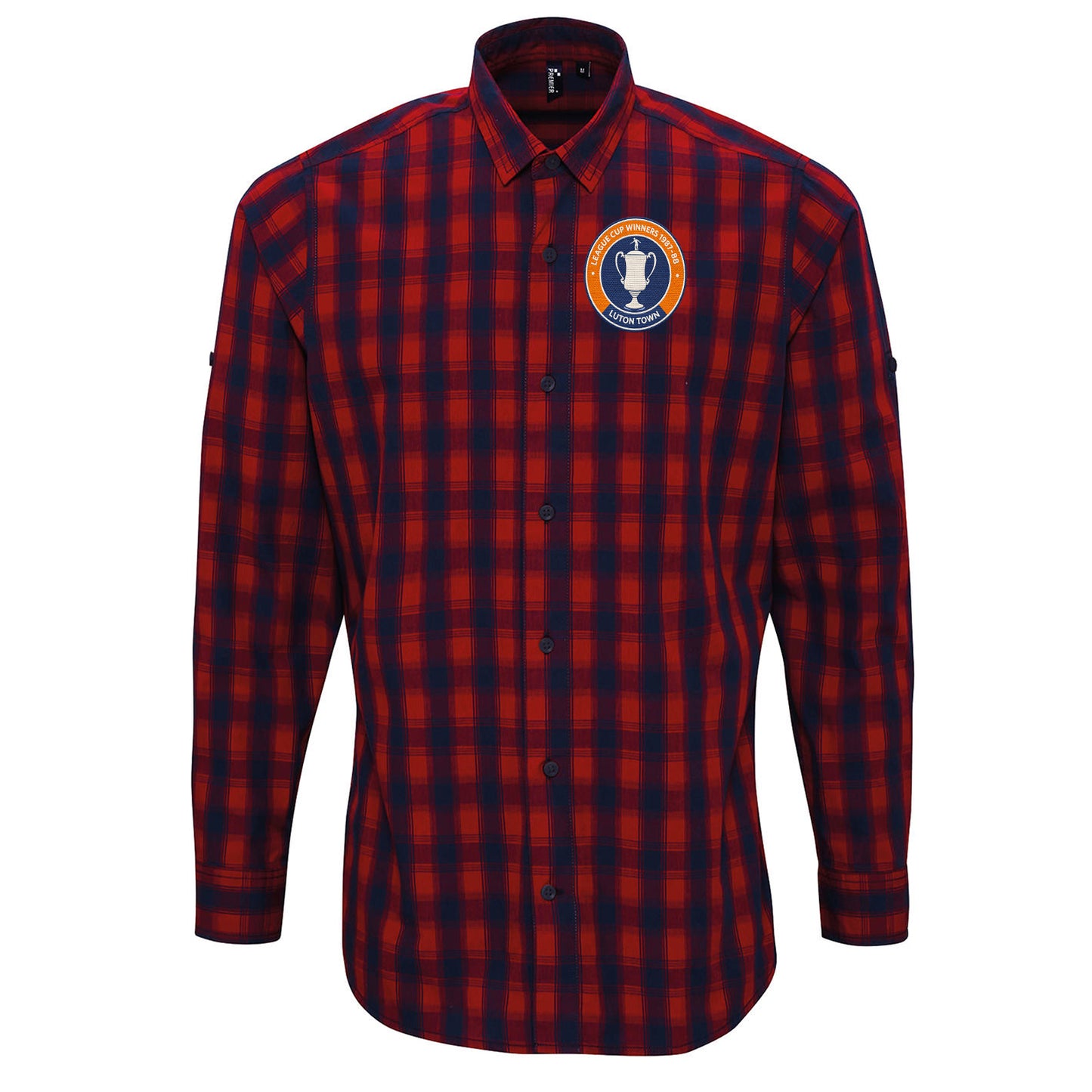 Luton Town League Cup Winners Check Long Sleeve Shirt