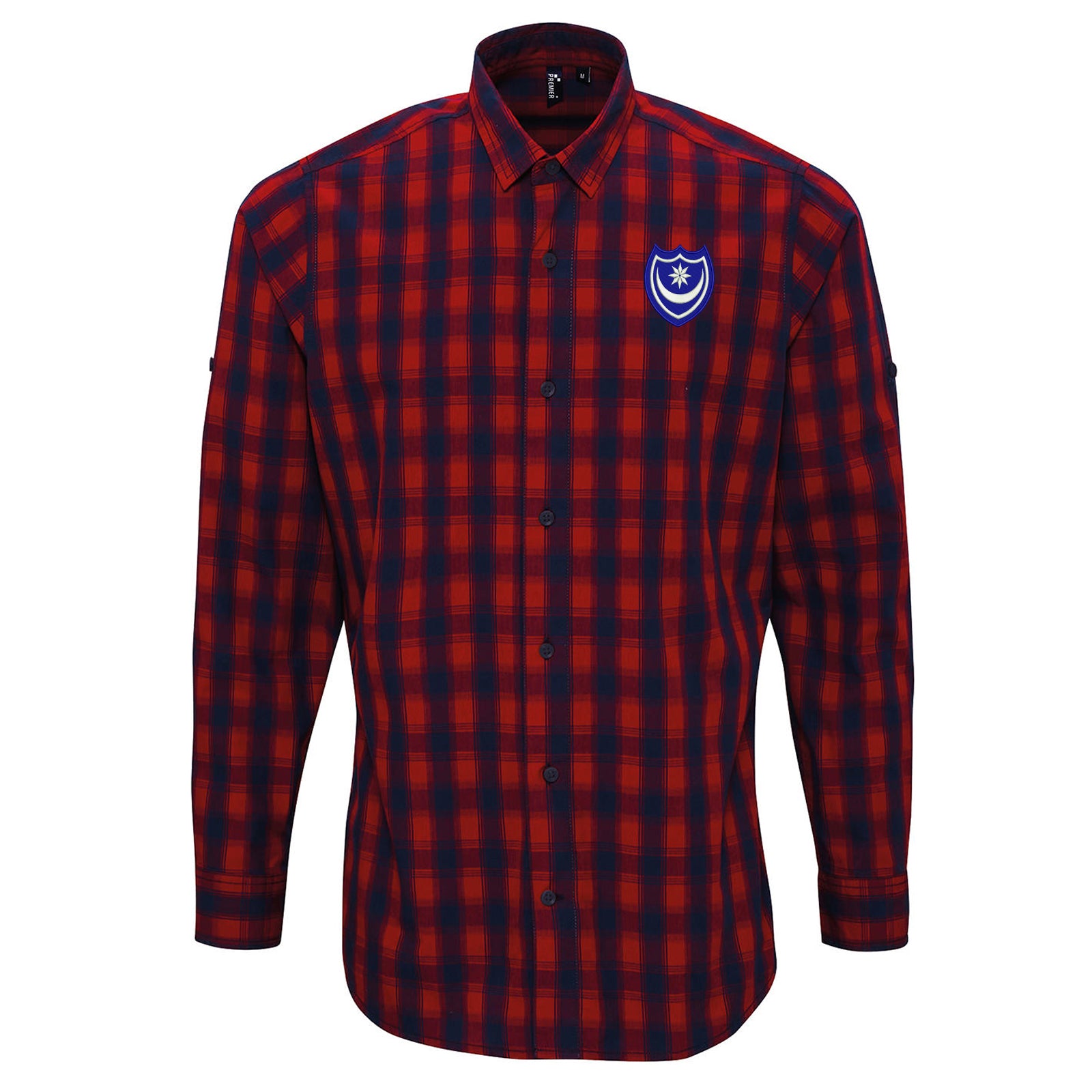 Portsmouth 1967 Embroidered Long Sleeve Check Shirt