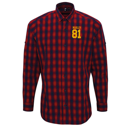 Bob Marley Football Check Long Sleeve Shirt
