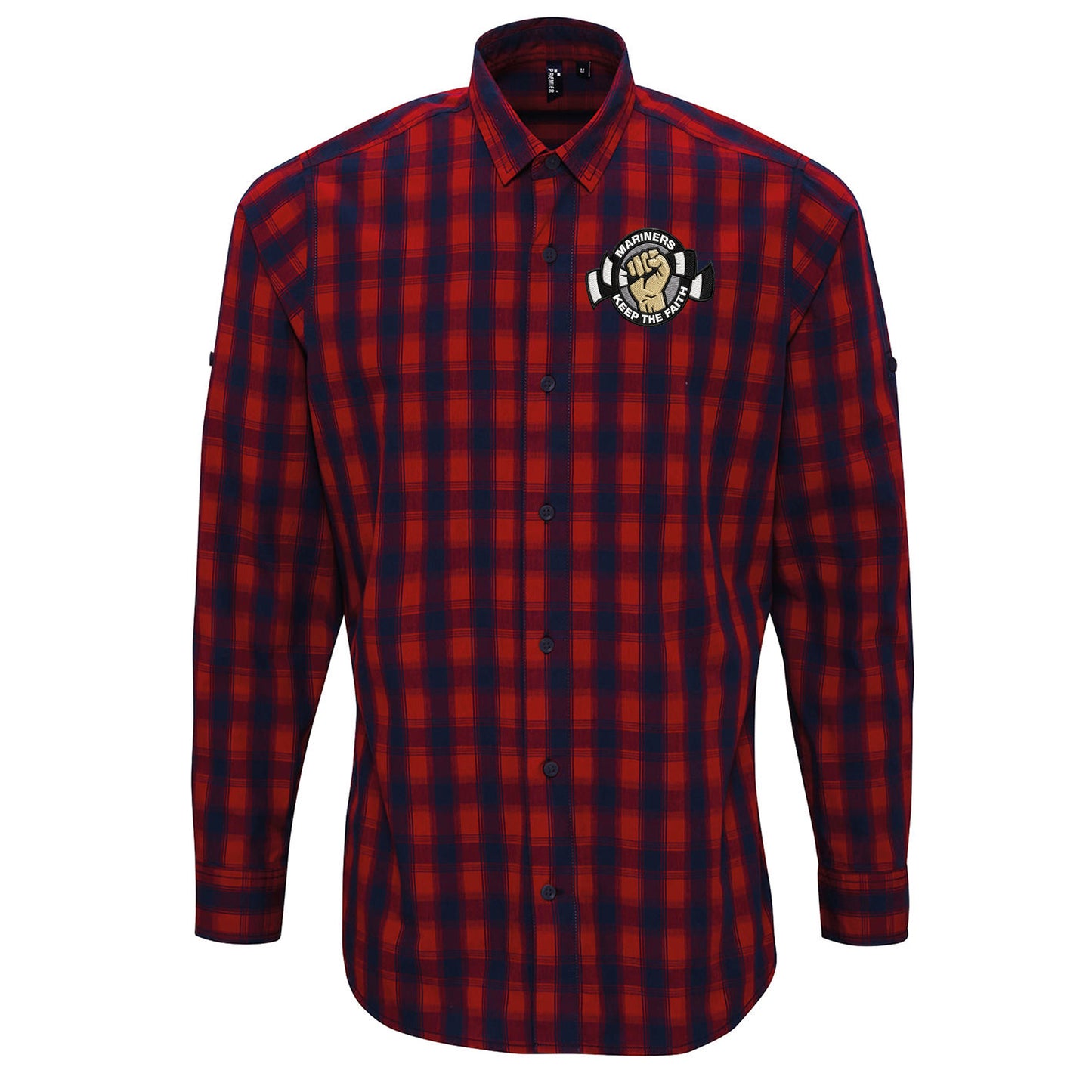 Grimsby Town Football Check Long Sleeve Shirt