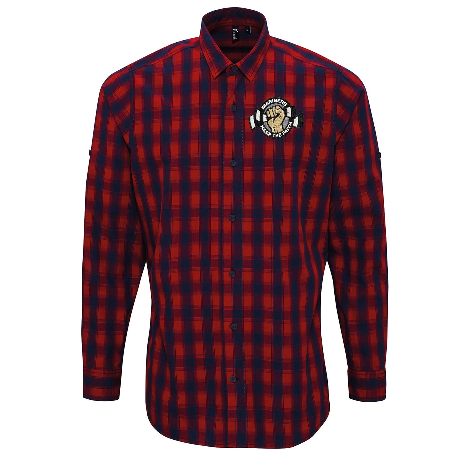 Grimsby Town Football Check Long Sleeve Shirt