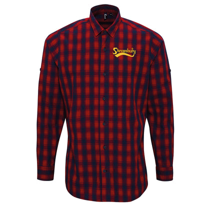Shrewsbury Embroidered Long Sleeve Mulligan Check Shirt