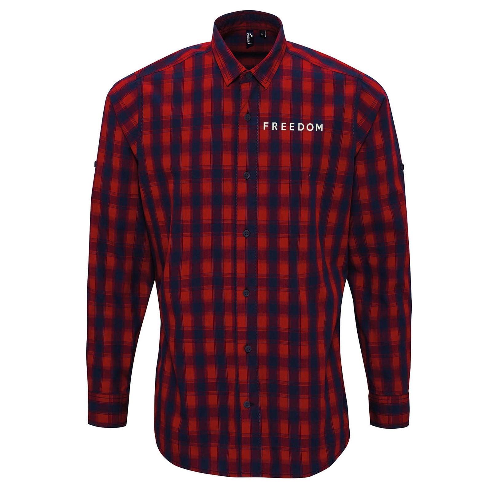 Freedom Charlie Kirk Check Long Sleeve Shirt