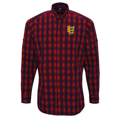 Retro Ipswich Town Check Long Sleeve Shirt