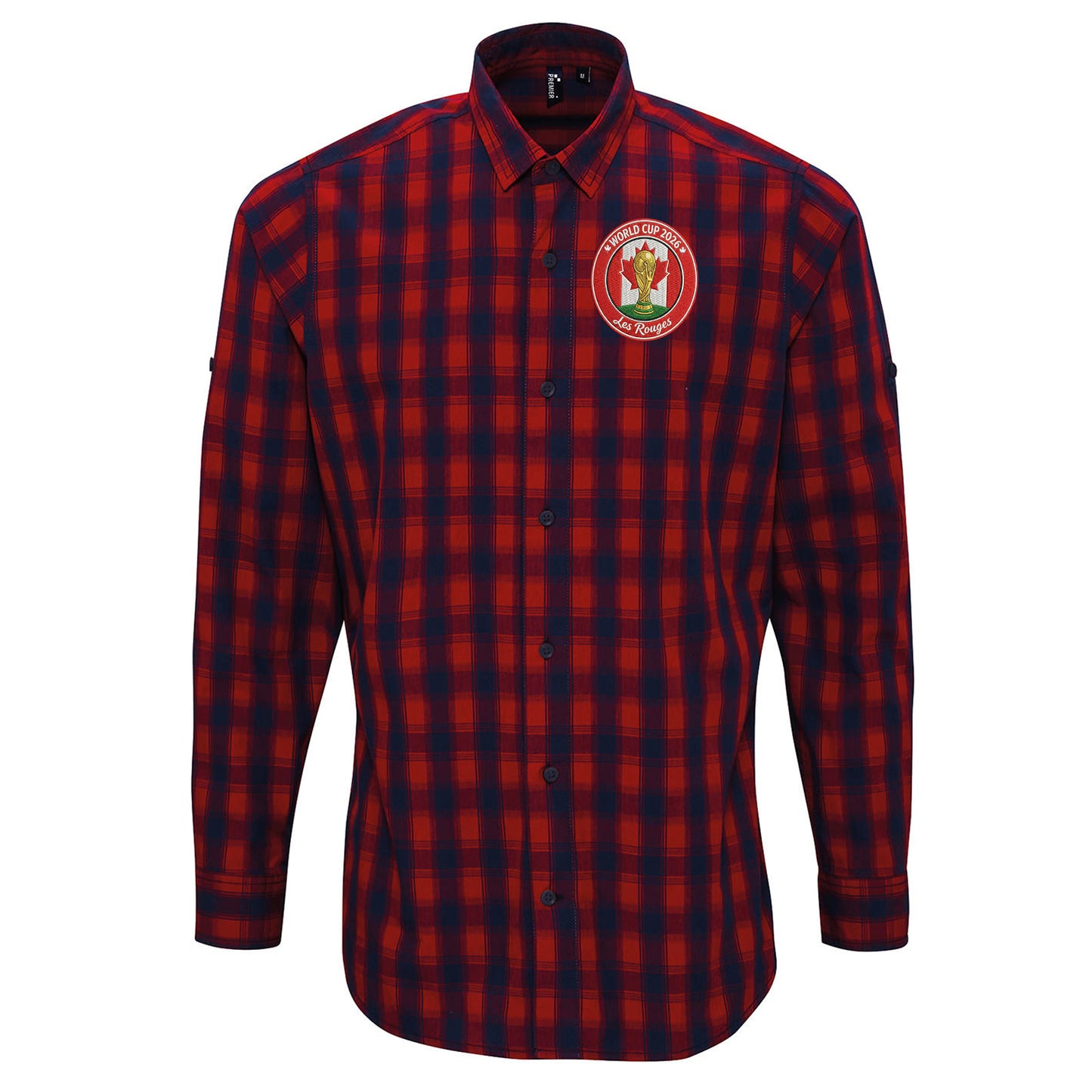 Canada WC 2026 Football Check Long Sleeve Shirt 