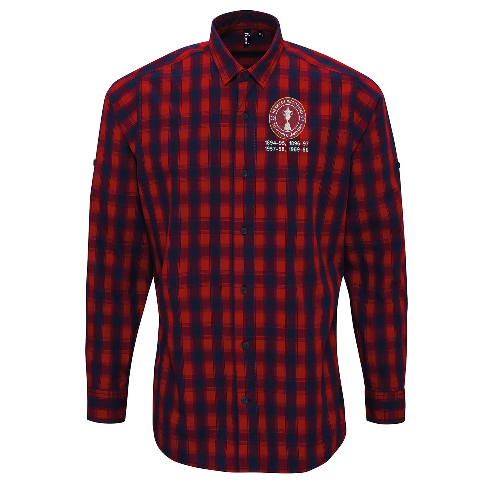 Hearts Scottish Check Long Sleeve Shirt 