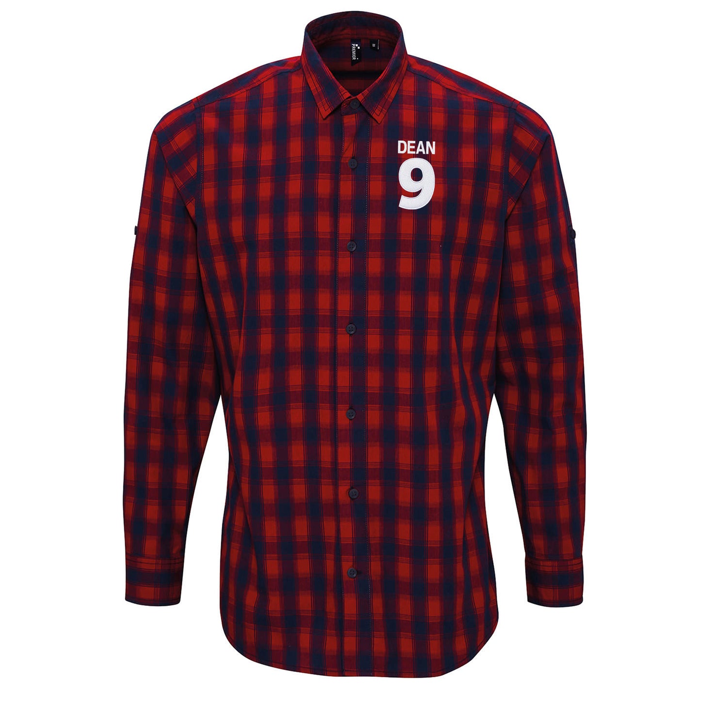 Dixie Dean Everton Football Check Long Sleeve Shirt 