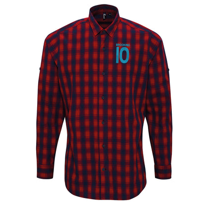Brooking 10 Embroidered Long Sleeve Mulligan Check Shirt