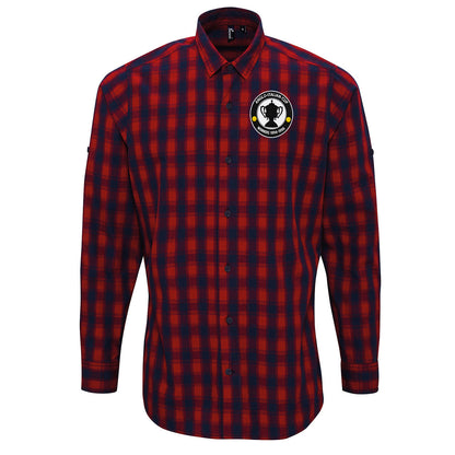 Retro Notts Anglo-Italian Cup Check Long Sleeve Shirt