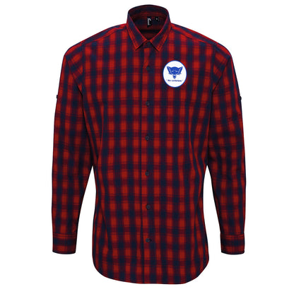 Old School Carlisle United Football Check Long Sleeve Shirt