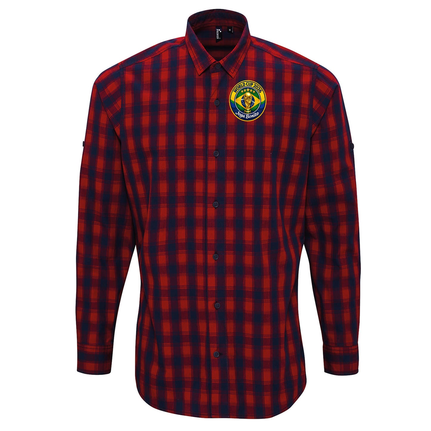 Brazil WC 2026 Football Check Long Sleeve Shirt