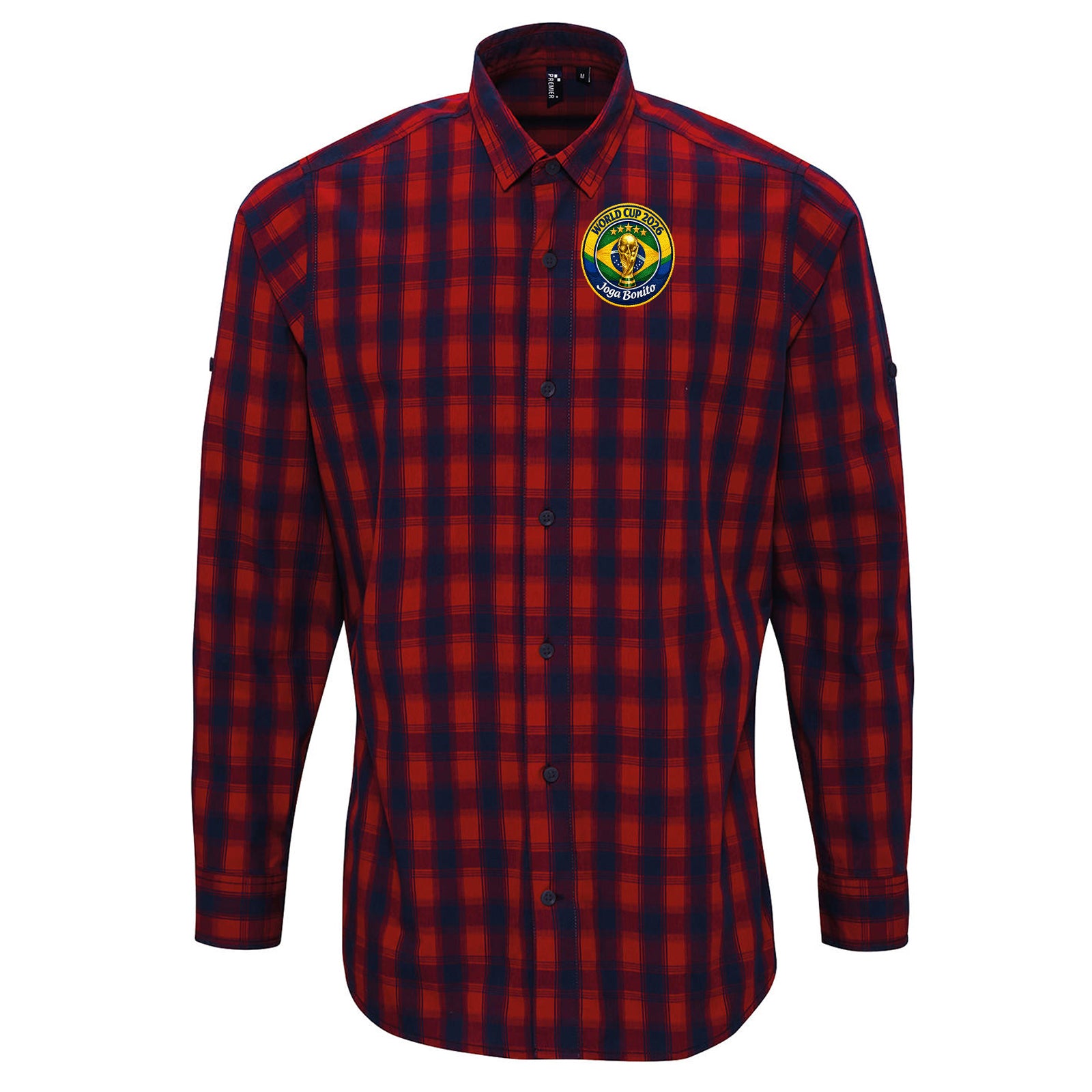 Brazil WC 2026 Football Check Long Sleeve Shirt