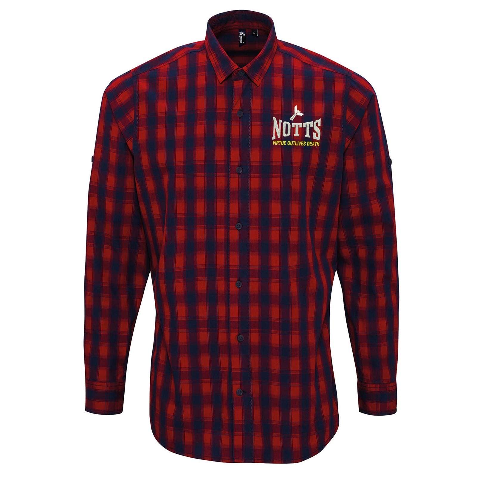 Notts County Football Check Long Sleeve Shirt