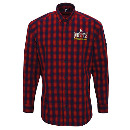 Notts County Football Check Long Sleeve Shirt