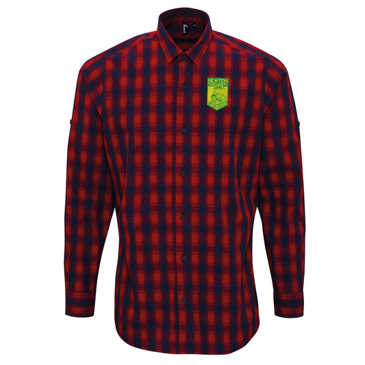 Retro Newton Heath LYR Check Long Sleeve Shirt