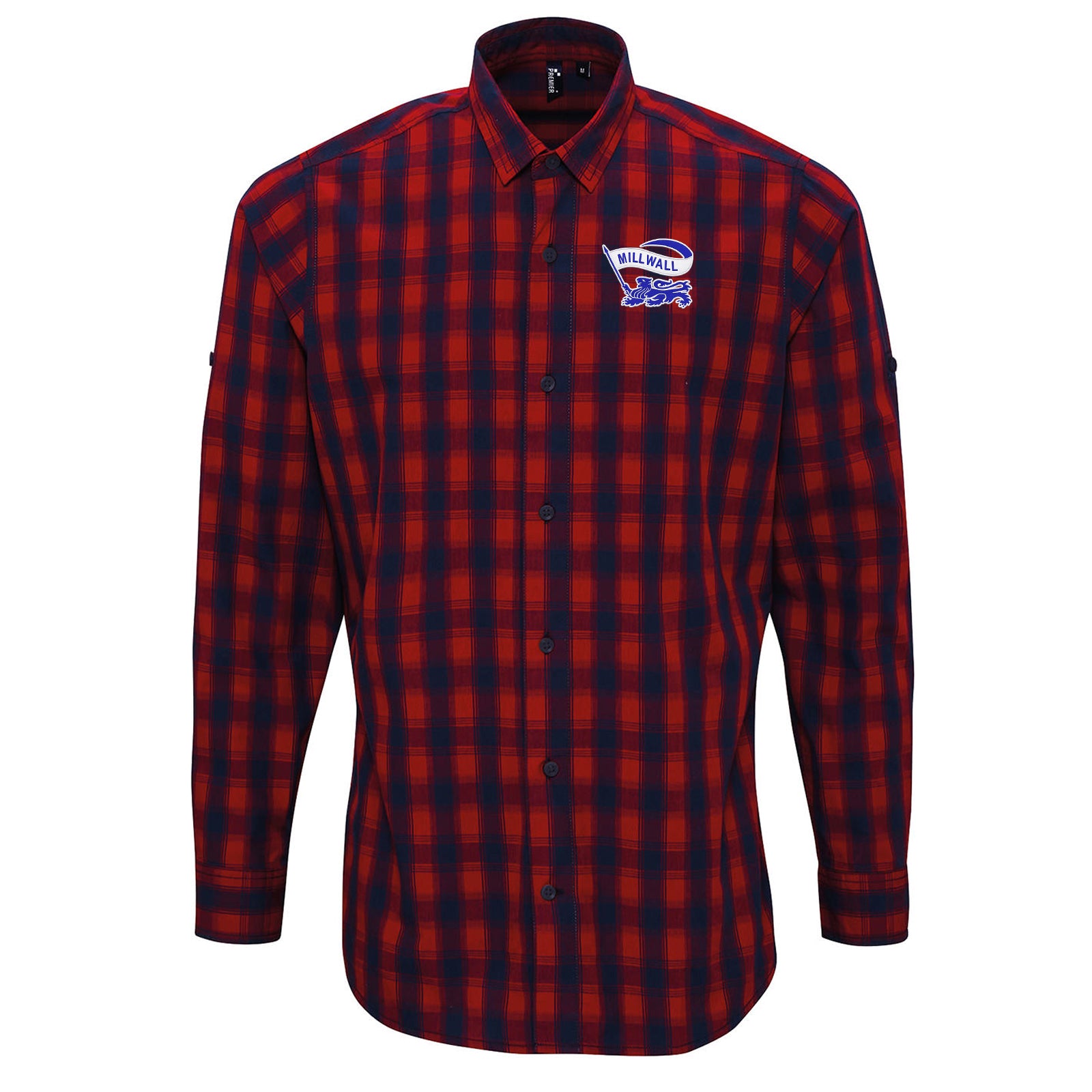 Classic Millwall Football Check Long Sleeve Shirt 