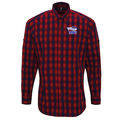Classic Millwall Football Check Long Sleeve Shirt 