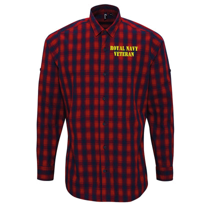 Royal Navy Veteran Check Long Sleeve Shirt 