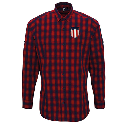 Retro USA 1913 Soccer Check Long Sleeve Shirt