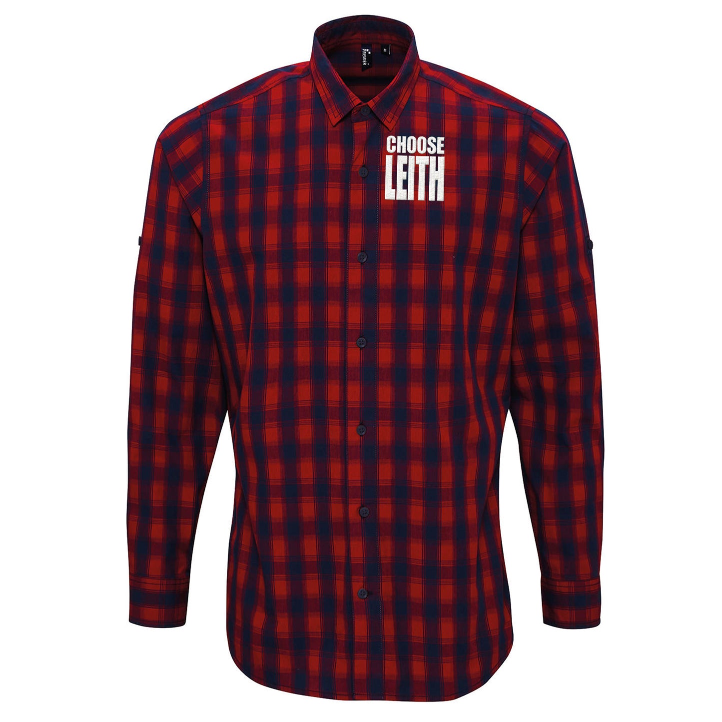 Hibs FC Choose Leith Football Check Long Sleeve Shirt