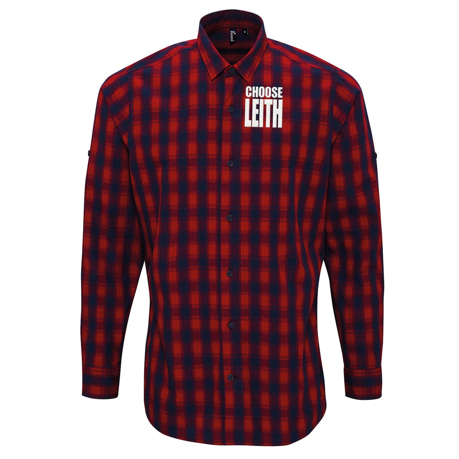 Hibs FC Choose Leith Football Check Long Sleeve Shirt