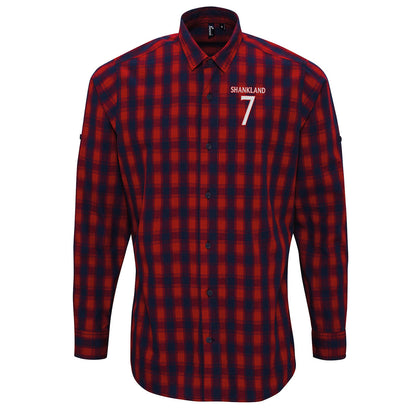 Lawrence Shankland Rangers Football Check Long Sleeve Shirt